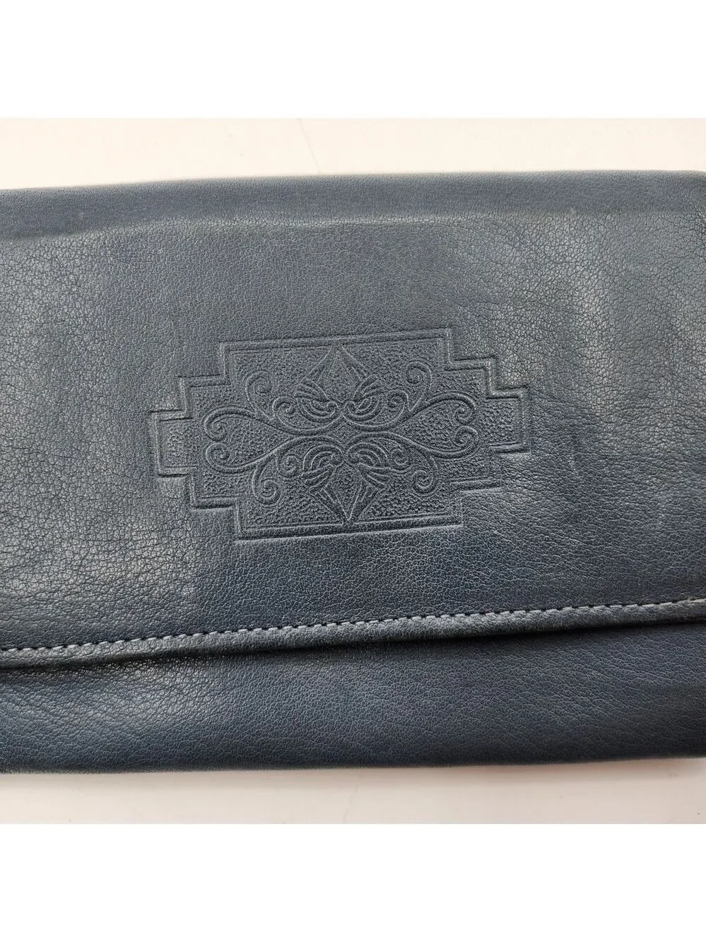 Amity Blue Soft Cowhide Leather Wallet American Classic Coin Snap